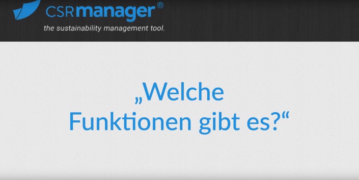 CSRmanager-Funktionen CSRmanager Funktionen